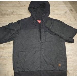 Coleman Men Sherpa Lined Hoodie Full Zip Jacket Coat Size XL Black Heather